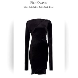Rick Owens Velvet dress